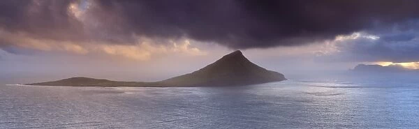 Koltur island from Streymoy Island, Faroe Islands (Faroes), Denmark, Europe
