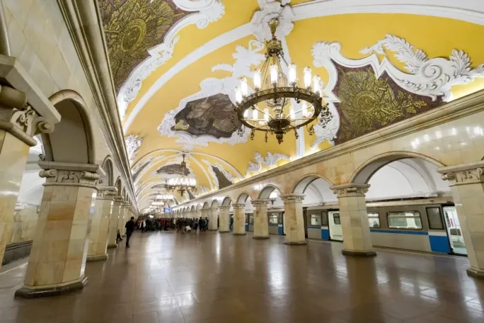 Framed Print : Komsomolaskaya Metro Station, Moscow, Russia, Europe Framed Print : Komsomolaskaya Metro Station, Moscow, Russia, Europe