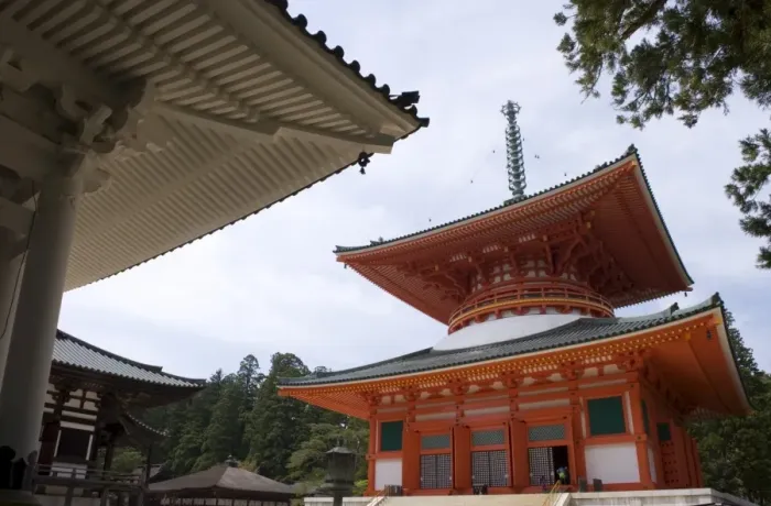 Framed Print : Konpon Daito (Great Stupa) pagoda at the Dai Garan Buddhist temple area of Mount Koya Framed Print : Konpon Daito (Great Stupa) pagoda at the Dai Garan Buddhist temple area of Mount Koya