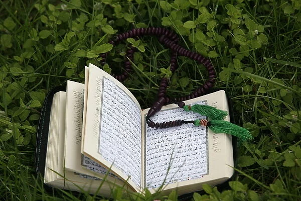 Koran and prayer beads, Chatillon-sur-Chalaronne, Ain, France, Europe