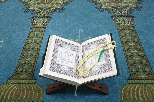 Koran and prayer beads, Lyon, Rhone, France, Europe