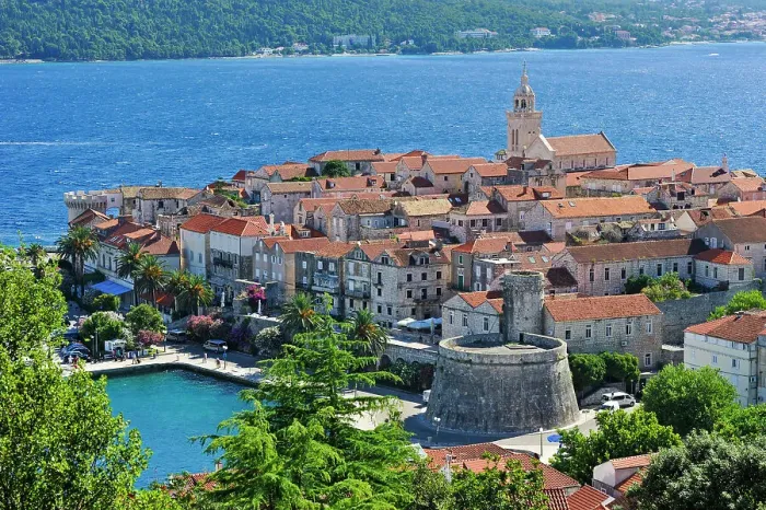 Framed Print : Korcula old town, Korcula island, Croatia, Southeast Europe Framed Print : Korcula old town, Korcula island, Croatia, Southeast Europe