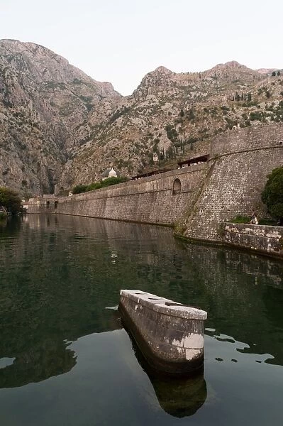 Kotor city walls, Bay of Kotor, UNESCO World Heritage Site, Montenegro, Europe