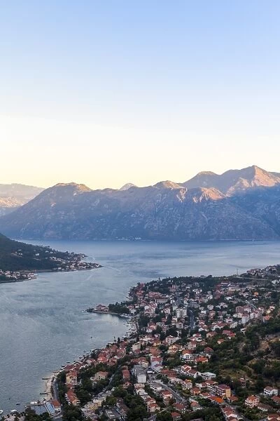 Kotor at dawn, Bay of Kotor, UNESCO World Heritage Site, Montenegro, Europe