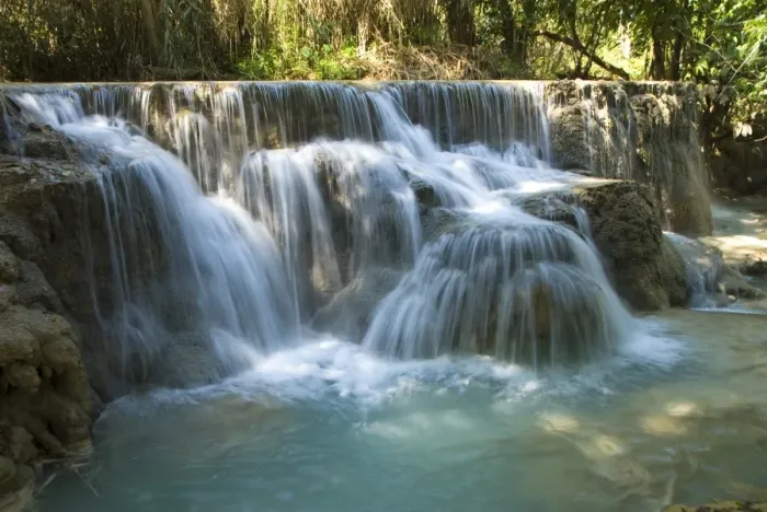 Framed Print : Kouang Si Waterfall and Pools, near Luang Prabang, Laos, Indochina, Southeast Asia, Asia Framed Print : Kouang Si Waterfall and Pools, near Luang Prabang, Laos, Indochina, Southeast Asia, Asia
