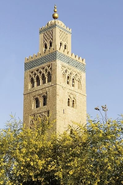 The Koutoubia minaret dating from 1147, Marrakesh, Morocco, North Africa, AFrica
