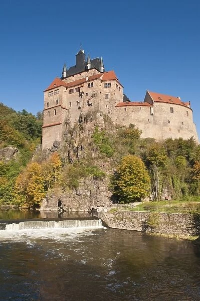 Kriebstein Castle and Zschopau River, Saxony, Germany, Europe