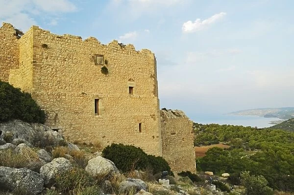 Kritinia Castle, Rhodes, Dodecanese, Aegean Sea, Greek Islands, Greece, Europe