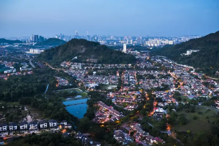 Framed Print : Kuala Lumpur skyline at night seen from Bukit Tabur Mountain, Malaysia, Southeast Asia Framed Print : Kuala Lumpur skyline at night seen from Bukit Tabur Mountain, Malaysia, Southeast Asia