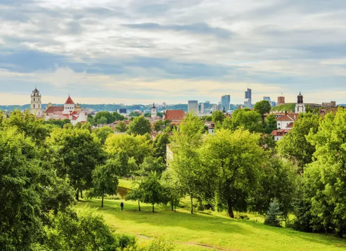 Framed Print : Kudru Park and City Skyline, Vilnius, Lithuania, Europe Framed Print : Kudru Park and City Skyline, Vilnius, Lithuania, Europe