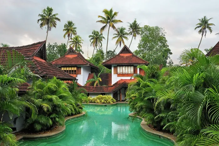 Framed Print : Kumarakom Lake Resort hotel, Kerala state, South India, Asia Framed Print : Kumarakom Lake Resort hotel, Kerala state, South India, Asia