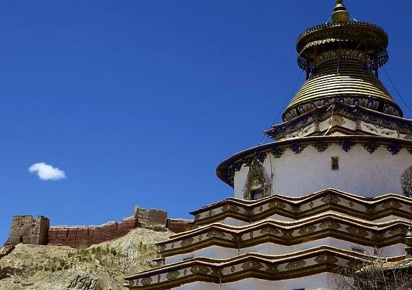 The Kumbum chorten (Stupa) in the Palcho Monastery at Gyantse, Tibet, China, Asia