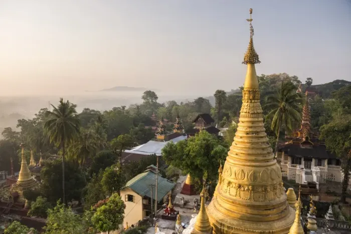 Framed Print : Kyaik Tan Lan Pagoda, the hill top temple in Mawlamyine, Mon State, Myanmar (Burma), Asia Framed Print : Kyaik Tan Lan Pagoda, the hill top temple in Mawlamyine, Mon State, Myanmar (Burma), Asia