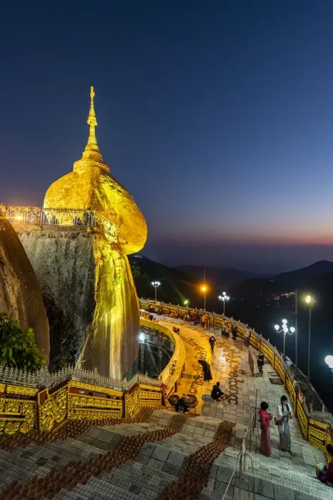 Framed Print : Kyaiktiyo Pagoda (Golden Rock) after sunset, Mon state, Myanmar (Burma), Asia Framed Print : Kyaiktiyo Pagoda (Golden Rock) after sunset, Mon state, Myanmar (Burma), Asia