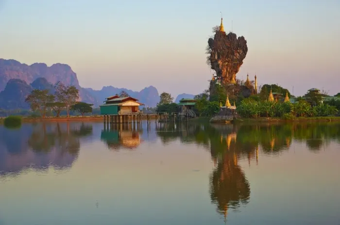 Framed Print : Kyauk Kalap Monastery, Hpa-An, Karen State, Myanmar (Burma), Asia Framed Print : Kyauk Kalap Monastery, Hpa-An, Karen State, Myanmar (Burma), Asia