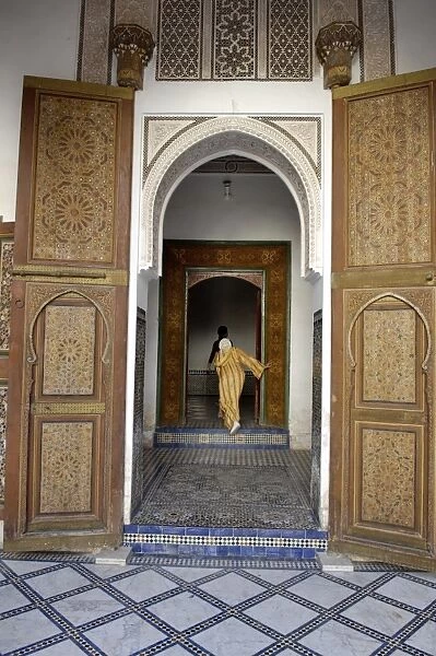 La Bahia Palace constructed towards the end of the 19th century by the architect El Haj Mohammed el Mekki under the instructions of Ba Ahmed, Medina, Marrakesh, Morocco, North