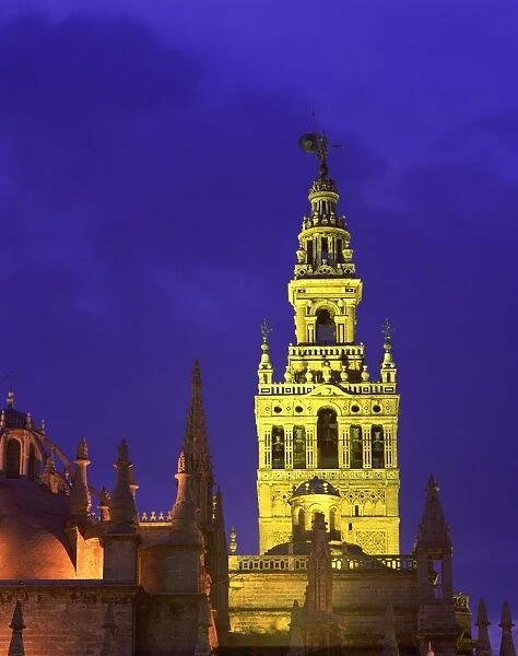 La Giralda tower, the symbol of the city of Seville, in Andalucia, Spain, Europe