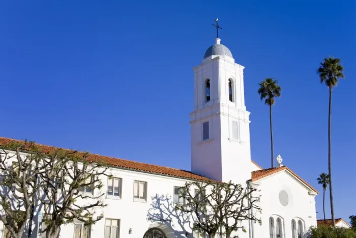 Framed Print : La Jolla Presbyterian Church, La Jolla, San Diego County, California, United States of America Framed Print : La Jolla Presbyterian Church, La Jolla, San Diego County, California, United States of America
