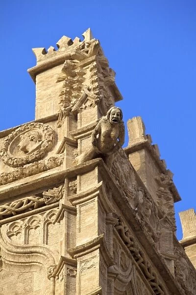 Detail of La Lonja de la Seda, Valencia, Spain, Europe