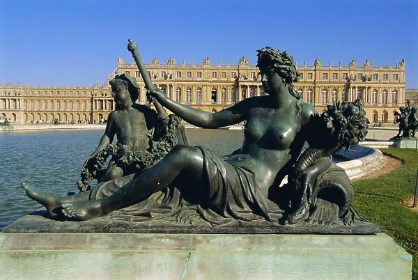 La Marne River statue, Parterre d Eau, Chateau de Versailles, Versailles