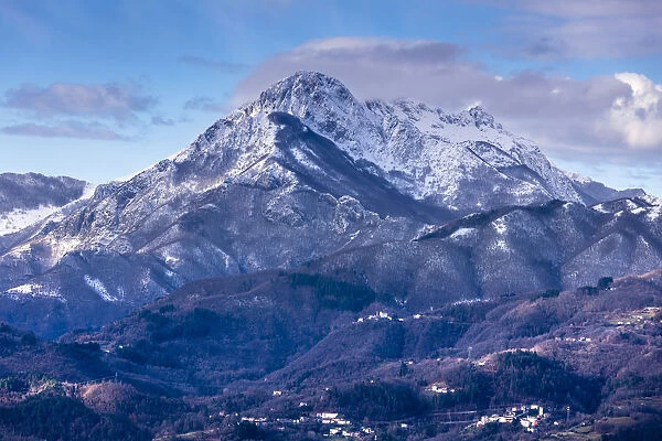 La Pania della Croce, Winter snow, Tuscany, Italy, Europe