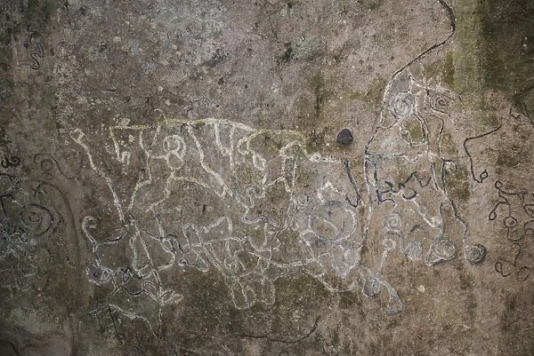 La Piedra Pintada petroglyphs, El Valle de Anton, Panama, Central America