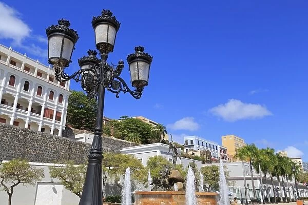 La Princesa Fountain in Old San Juan, Puerto Rico, Caribbean