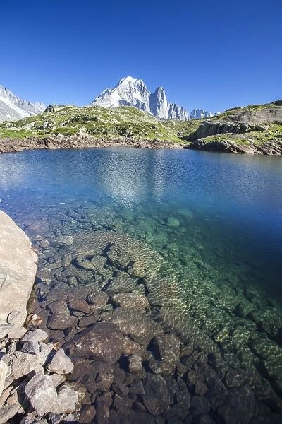 Lac des Cheserys, Aiguille Verte, Haute Savoie, French Alps, France, Europe