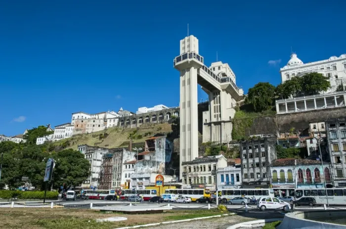 Framed Print : Lacerda Lift in the Pelourinho, Salvador da Bahia, Bahia, Brazil, South America Framed Print : Lacerda Lift in the Pelourinho, Salvador da Bahia, Bahia, Brazil, South America