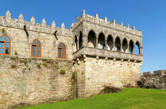 Framed Print : Ladies gallery, historic medieval Soutomaior Castle (Castelo de Soutomaior), Pontevedra, Galicia, Spain, Europe