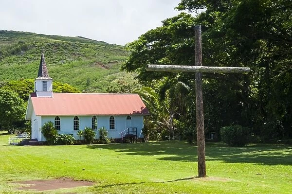 Our Lady of Seven Sorrows church, island of Molokai, Hawaii, United States of America, Pacific