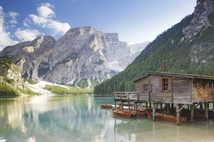 Framed Print : Lago di Braies in the Dolomites, Sud Tyrol, Italy, Europe Framed Print : Lago di Braies in the Dolomites, Sud Tyrol, Italy, Europe