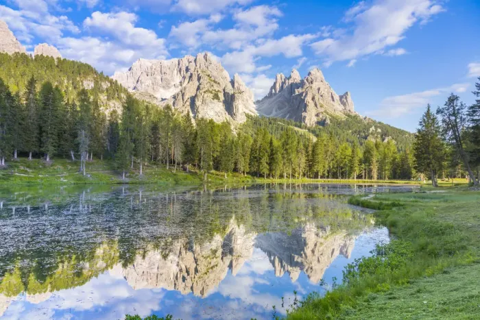 Framed Print : Lake Anturno and Cadini Mountains, UNESCO World Heritage Site, Province of Belluno Framed Print : Lake Anturno and Cadini Mountains, UNESCO World Heritage Site, Province of Belluno