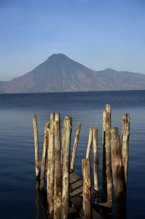 Framed Print : Lake Atitlan and volcano Framed Print : Lake Atitlan and volcano