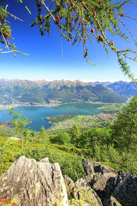 Framed Print : Lake Como and Colico town seen from Monte Legnoncino, Lombardy, Italy Framed Print : Lake Como and Colico town seen from Monte Legnoncino, Lombardy, Italy