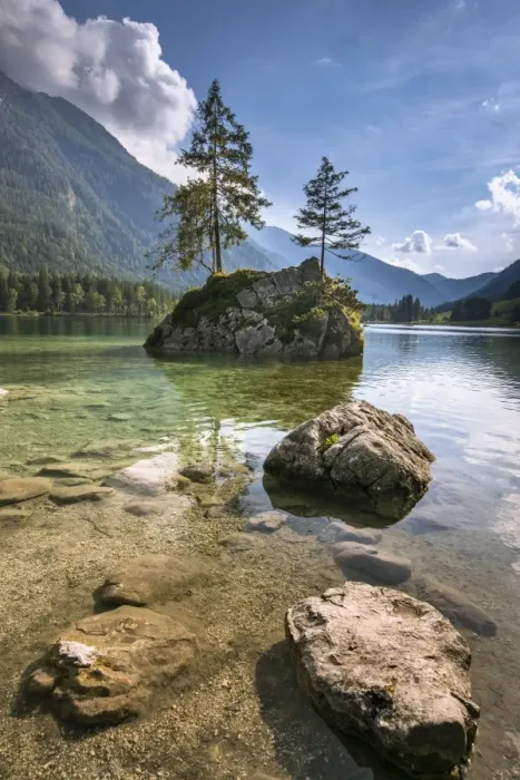 Framed Print : Lake Hintersee, Berchtesgadener Alpen, Bavaria, Germany, Europe