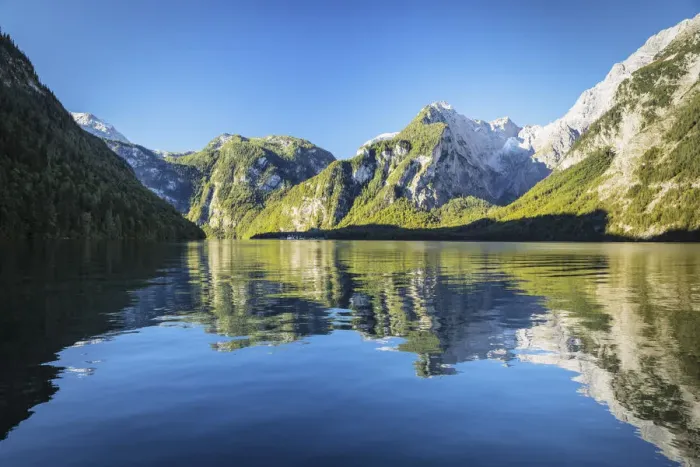 Framed Print : Lake Koenigssee, Watzmann Mountain, Berchtesgadener Land, Berchtesgaden National Park Framed Print : Lake Koenigssee, Watzmann Mountain, Berchtesgadener Land, Berchtesgaden National Park