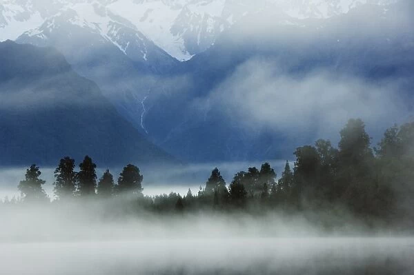 Lake Matheson in early morning mist