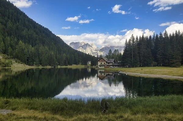 Lake Nambino and Brenta mountain range, Rendena Valley, Trentino, Italy, Europe