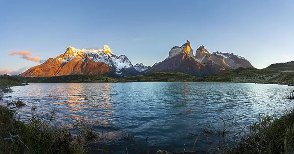 Lake Nordenskjold and Cerro Paine Grande at sunrise, Torres del Paine National Park