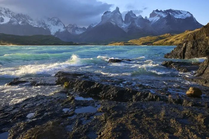 Framed Print : Lake Pehoe and Los Cuernos del Paine, Torres del Paine National Park Framed Print : Lake Pehoe and Los Cuernos del Paine, Torres del Paine National Park