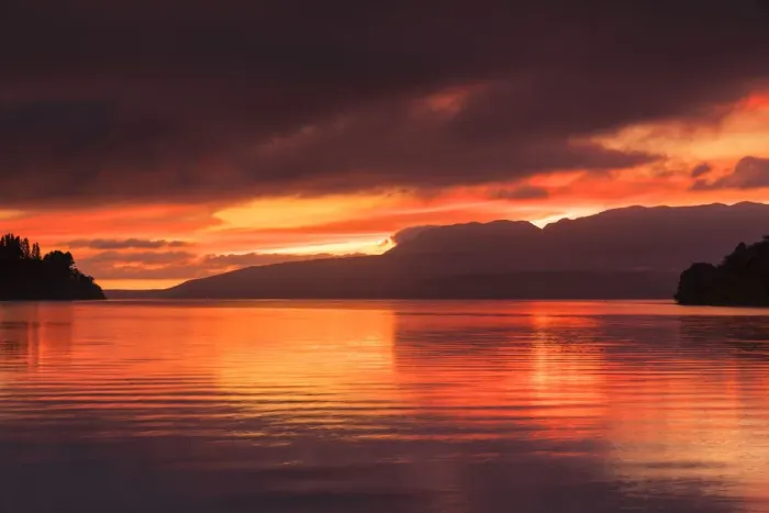 Framed Print : Lake Tarawera at sunrise, Rotorua, North Island, New Zealand, Pacific Framed Print : Lake Tarawera at sunrise, Rotorua, North Island, New Zealand, Pacific