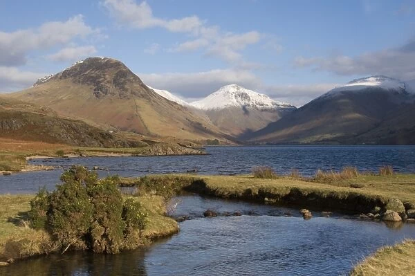 Lake Wastwater, Yewbarrow, Great Gable and Lingmell, Wasdale, Lake District National Park, Cumbria, England, United Kingdom, Europe