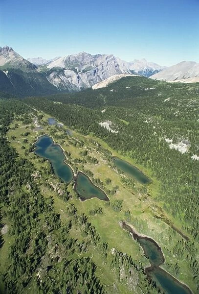 Lakes in the Rocky Mountains near Banff, Alberta, Canada, North America