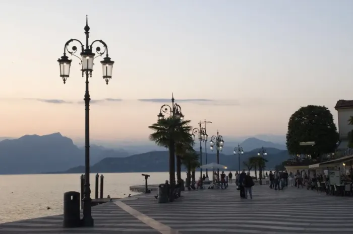 Framed Print : Lakeside evening at Lazise, Lake Garda, Veneto, Italy, Europe Framed Print : Lakeside evening at Lazise, Lake Garda, Veneto, Italy, Europe