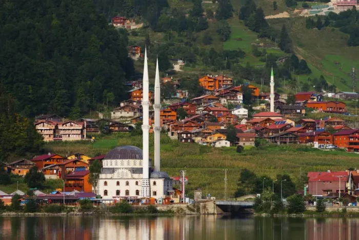 Framed Print : Lakeside mosque, Uzungol alpine resort, Black Sea Coast area, Trabzon Province, Anatolia Framed Print : Lakeside mosque, Uzungol alpine resort, Black Sea Coast area, Trabzon Province, Anatolia