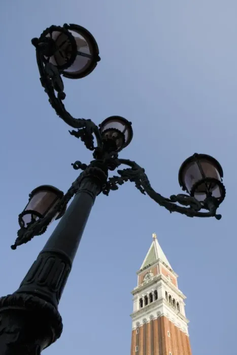 Framed Print : Lamp and Campanile Framed Print : Lamp and Campanile