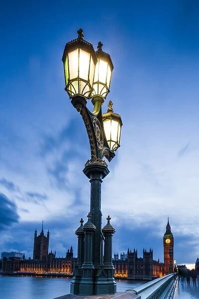 Lamp post on Westminster Bridge, London, England, United Kingdom, Europe