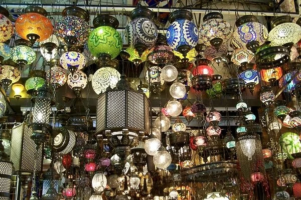 Lamps, Grand Bazaar, Istanbul, Turkey, Europe