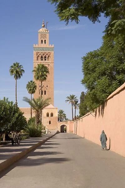 The landmark minaret of the Koutoubia Mosque